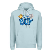 Blue Mist Birthday Boy Balloon Premium Hoodie - Artiststas