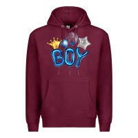 Burgundy Birthday Boy Balloon Premium Hoodie - Artiststas
