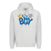 Dove Grey Birthday Boy Balloon Premium Hoodie - Artiststas