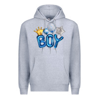 Heather Grey Birthday Boy Balloon Premium Hoodie - Artiststas