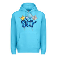 Ocean Blue Birthday Boy Balloon Premium Hoodie - Artiststas