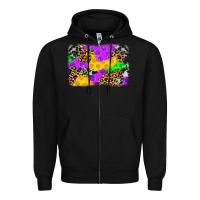 Black mardi gras background Zipper Hoodie - JahusDesignShop