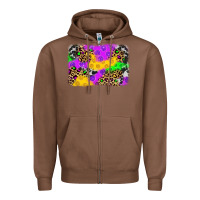 Chestnut mardi gras background Zipper Hoodie - JahusDesignShop