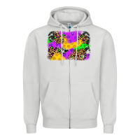 Dove Grey mardi gras background Zipper Hoodie - JahusDesignShop