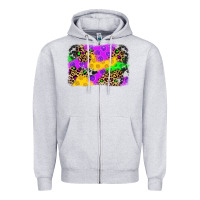 Heather Grey mardi gras background Zipper Hoodie - JahusDesignShop