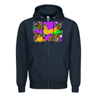 Navy mardi gras background Zipper Hoodie - JahusDesignShop
