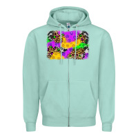 Seafoam mardi gras background Zipper Hoodie - JahusDesignShop