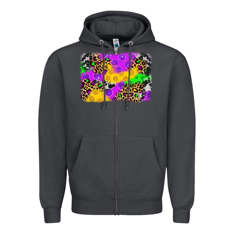 Mardi Gras Background Zipper Hoodie by JahusDesignShop | Teevron