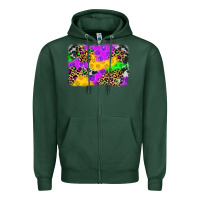 Sports Green mardi gras background Zipper Hoodie - JahusDesignShop
