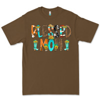 Cacao Blessed Mom Premium Tee - CowCowDesign