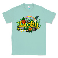Seafoam lucky gnomes truck St. Patrick's Classic Tee - HowdyJamesFarm
