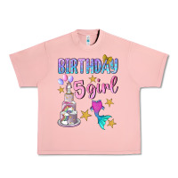 Salmon birthday girl 5 Urban Heavy Tee - BundleAndBundleShop