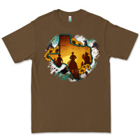 Cacao Horsehide Texas Map Cowboys Flag Premium Tee - RanaPortraitStore