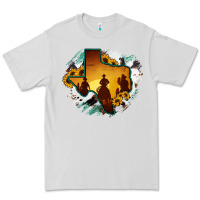 Dove Grey Horsehide Texas Map Cowboys Flag Premium Tee - RanaPortraitStore