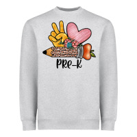 Heather Grey peace love pre k Heavyweight Sweatshirt - JahusDesignShop