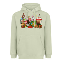 Christmas Coffee Cups With Bull Terrier Heavyweight Hoodie | Teevron
