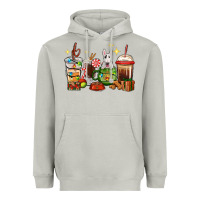 Moon Dust Christmas coffee cups with Bull Terrier Heavyweight Hoodie - RanaPortraitStore