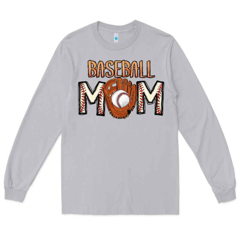 Baseball Mom Long Sleeve Tee by CowhideDigitalArt | Teevron