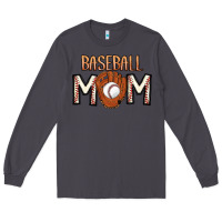 Smoke Baseball Mom Long Sleeve Tee - CowhideDigitalArt