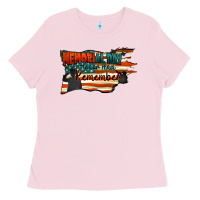 Bubblegum Pink Memorial Day honor and remember Ladies Tee - FaDigitalArtStudio