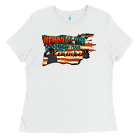 White Memorial Day honor and remember Ladies Tee - FaDigitalArtStudio
