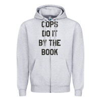 Heather Grey cops do it by the book 1988, halloween Zipper Hoodie - DesigneFamous
