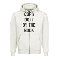 Oatmeal Heather cops do it by the book 1988, halloween Zipper Hoodie - DesigneFamous