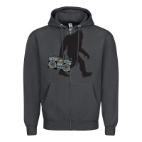 Smoke bigfoot beatbox boom box retro   bigfoot boom box Zipper Hoodie - DesigneFamous