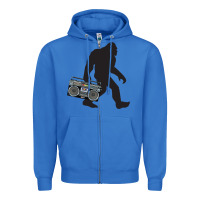 True Royal bigfoot beatbox boom box retro   bigfoot boom box Zipper Hoodie - DesigneFamous