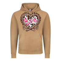 Vintage Camel western cowhide heart Vintage Hoodie - CowhideDigitalArt