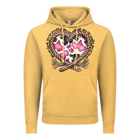 Vintage Mustard western cowhide heart Vintage Hoodie - CowhideDigitalArt