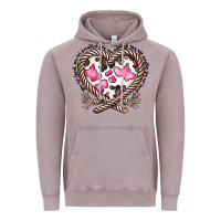 Vintage Zinc western cowhide heart Vintage Hoodie - CowhideDigitalArt