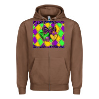 Chestnut mardi gras hearts Zipper Hoodie - JahusDesignShop