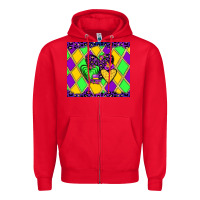 Red mardi gras hearts Zipper Hoodie - JahusDesignShop