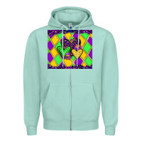 Seafoam mardi gras hearts Zipper Hoodie - JahusDesignShop