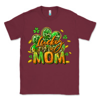Burgundy Lucky Mom  St. Patrick's Day Classic Tee - CowGirlArtShop