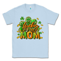 Dusty Blue Lucky Mom  St. Patrick's Day Classic Tee - CowGirlArtShop