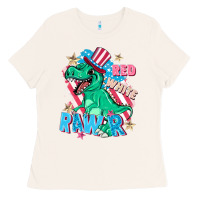 Red White Rawr Ladies Tee | Teevron