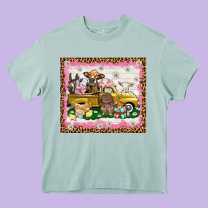 Easter Day With Farm Animals Tumbler Heavy Core Tee Designed By Howdyjamesfarm