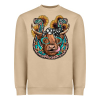 Mushroom highland cow horseshoe Heavyweight Sweatshirt - JahusDesignShop