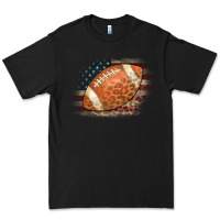 Black American Flag Football Leopard Premium Tee - CowCowDesign