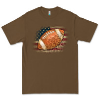 Cacao American Flag Football Leopard Premium Tee - CowCowDesign