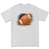 Dove Grey American Flag Football Leopard Premium Tee - CowCowDesign