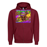 Burgundy highland cow mardi gras tumbler Zipper Hoodie - JahusDesignShop
