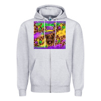 Heather Grey highland cow mardi gras tumbler Zipper Hoodie - JahusDesignShop