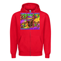 Red highland cow mardi gras tumbler Zipper Hoodie - JahusDesignShop