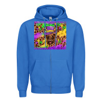 True Royal highland cow mardi gras tumbler Zipper Hoodie - JahusDesignShop