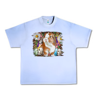 Grape Ice Easter Bunny With Quail Eggs And Daisy Urban Heavy Tee - RanaPortraitStore