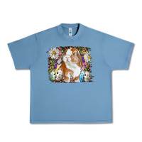 Pebble Blue Easter Bunny With Quail Eggs And Daisy Urban Heavy Tee - RanaPortraitStore