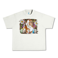 Pistachio Easter Bunny With Quail Eggs And Daisy Urban Heavy Tee - RanaPortraitStore